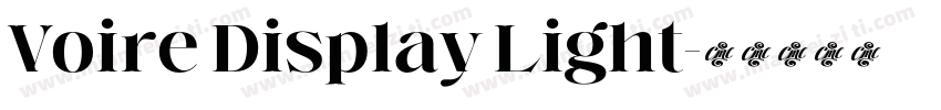 Voire Display Light字体转换